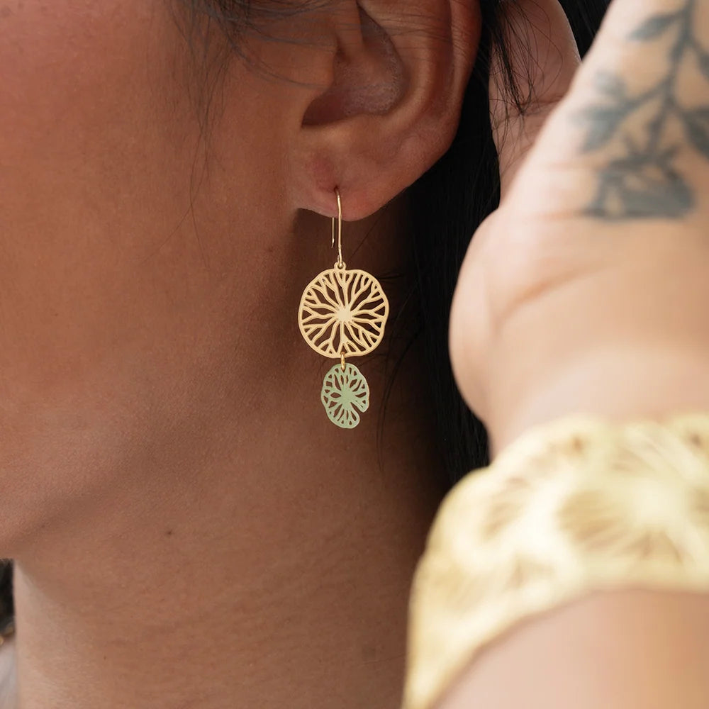 Embrace Jewellery -  Double Lily Pad Earrings