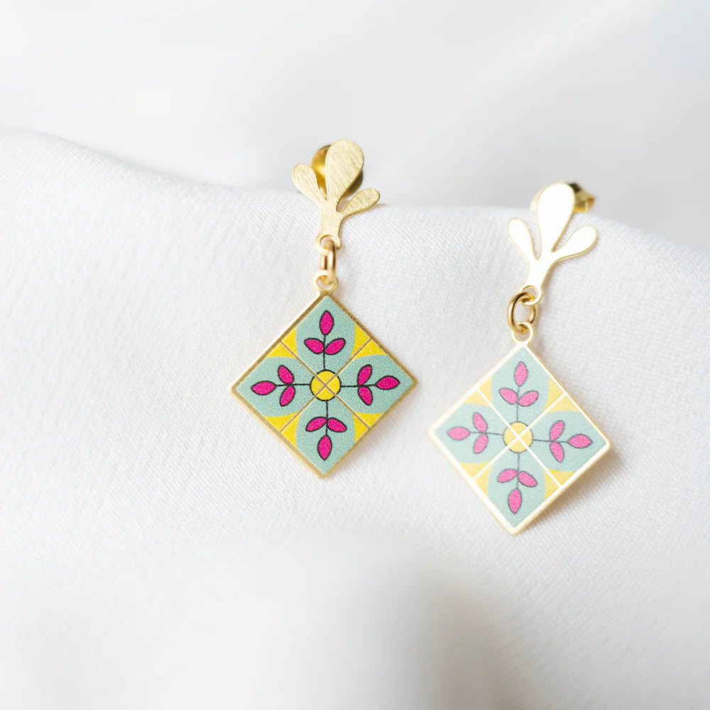 Embrace Jewellery - Peranakan Tile Earrings