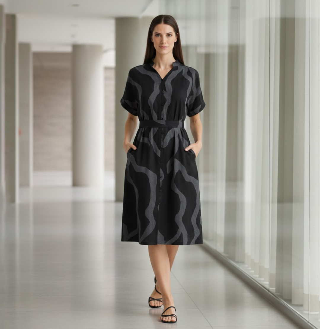 Batik Ayaz Dress - Jet Chain