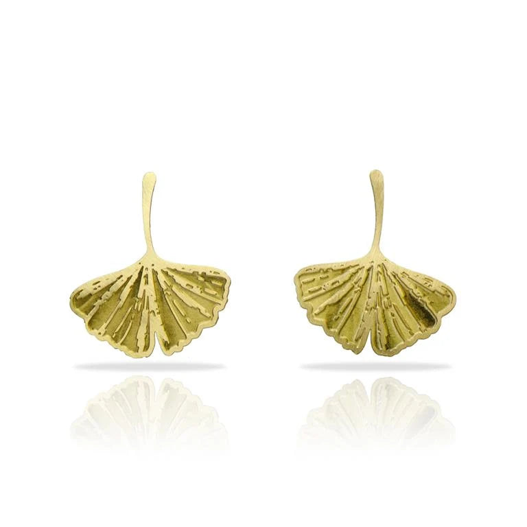 Embrace Jewellery -  Ginkgo Biloba Engraved Earrings