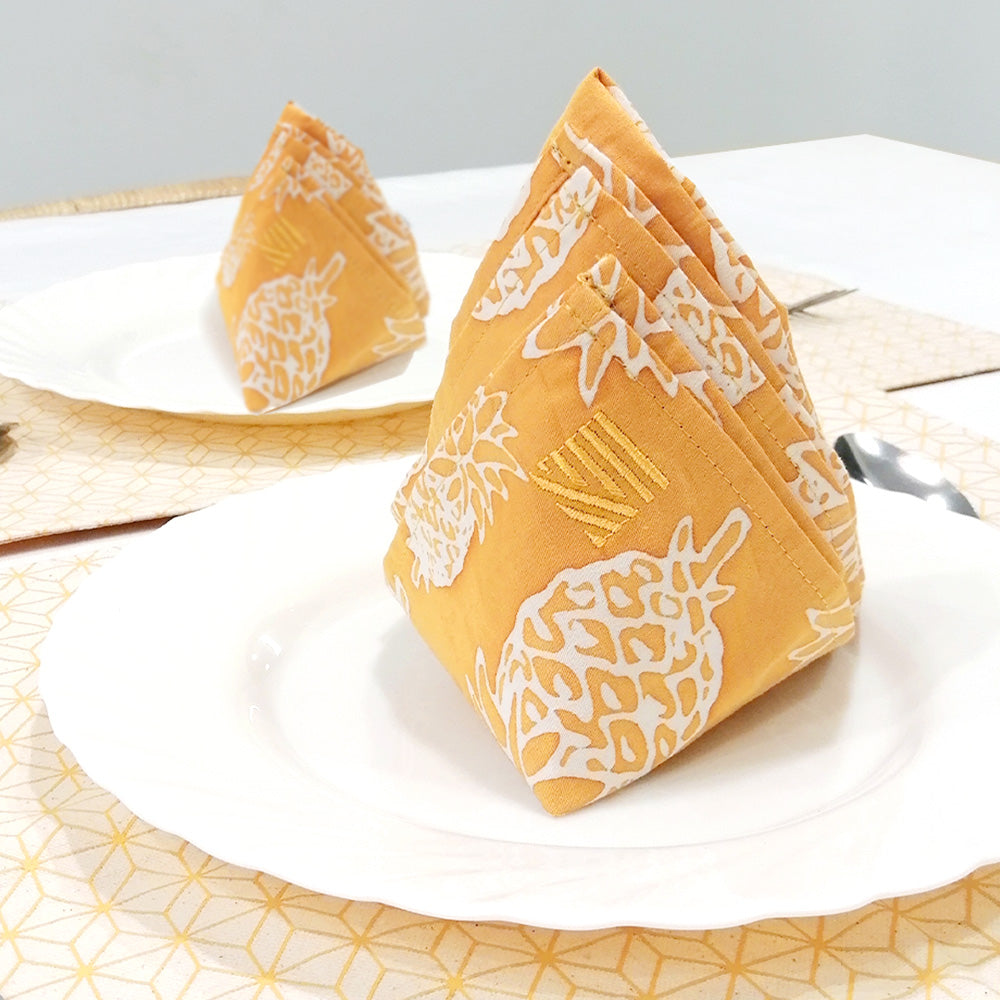 Batik Serviette Set - Golden Pineapple