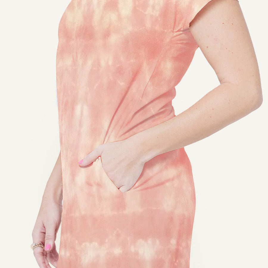 Batik_Boutique_Batik_Dress_Terracotta_Model3