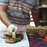 a photo of an artisan blocking