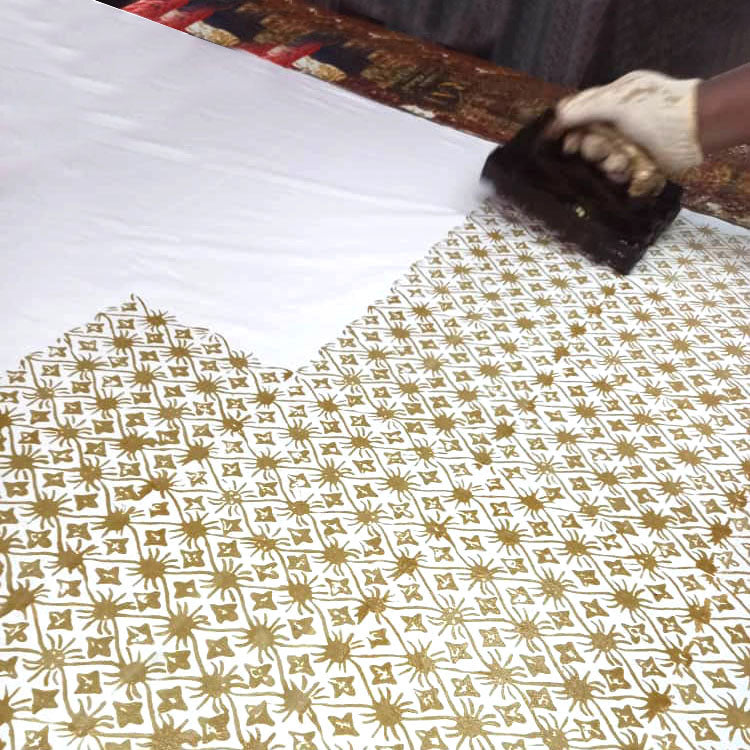 Batik Serviette Set - Teal Starry
